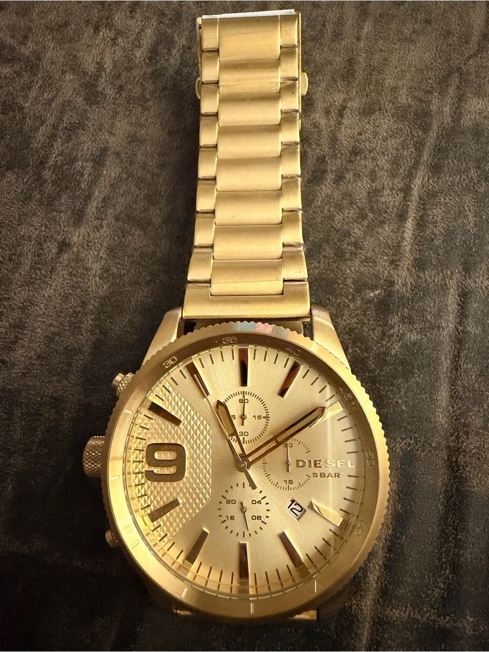 Diesel Men’s All-Gold Chronograph Bracelet Watch